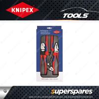 Knipex 3 Pcs of HD Plier - Water Pump High Leverage Diagonal & Combination Plier