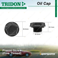 Tridon Oil Cap for Holden Colorado RC Jackaroo UBS92 Rodeo RA07 Diesel