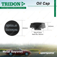 Tridon Oil Cap Metal Bayonet 38.0mm for Mercedes CLK-Class C208 A209 C209 CLS350