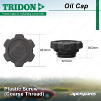 Tridon Oil Cap for Subaru Outback MY10 SVX CX Tribeca MY07 MY08 Vortex AX XT