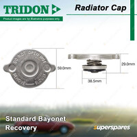 Tridon Recovery Radiator Cap Standard Bayonet for Leyland Mini Moke 1.3L 998cc