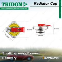 Tridon Recovery Safety Lever Radiator Cap for Proton Gen II Persona Satria Waja