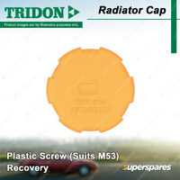 Tridon Recovery Radiator Cap Plastic Screw for SAAB 9-3 9-5 2.0L Turbo