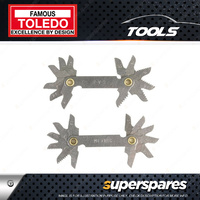 Toledo Thread Pitch Set 2pc Metric and SAE 12 Pitch Sizes per Tool