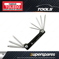 Toledo 8 pcs of Multi-Key Tamper-Proof Torx Tool Made from chrome vanadium steel