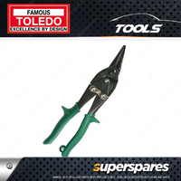 Toledo Aviation Cutting Snip - Right Cut Green Handle 250mm Length