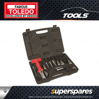 Toledo Chisel Punch 14 pc Assorted Attachments and Striking Handle