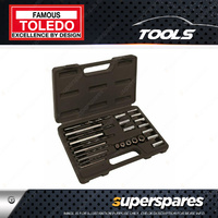 Toledo 25 pcs of Screw Extractor Drill & Guide Set - studs or screws 3/16"-9/16"