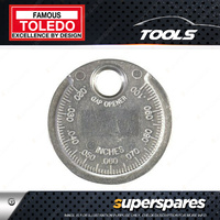 Toledo Spark Plug Gap Gauge - Metric & Imperial 0.5 - 2.5mm 0.020" - 0.100"