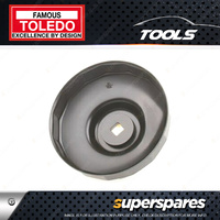 Toledo Oil Filter Cup Wrench - Dual step 80 82mm 15 Flutes Alloy steel - Black