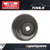 Toledo Oil Filter Cup Wrench - 75.6mm 14 Flutes Hex Adaptor Alloy steel - Black