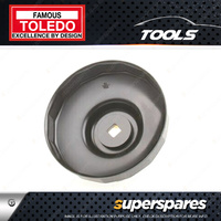 Toledo Oil Filter Cup Wrench - 78mm 15 Flutes Alloy steel - Black