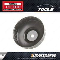 Toledo Oil Filter Cup Wrench - 108mm 18 Flutes Alloy steel - Black