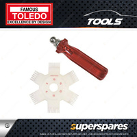 Toledo Radiator Fin Straightener Multi sized tool 8 9 10 12 14 15 fins per inch