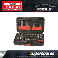 Toledo 40pc of Tap Die Ratchet Handle Kit - SAE Imperial Set 12 - 40TPI