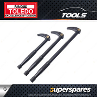 Toledo 3pcs of Adjustable Pry Bar Rolled Head Set - 200mm 250mm 330mm