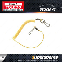 Toledo Security Spring Hook Safety Lanyard S/S coil PU coated- 3kg 1600mm Length