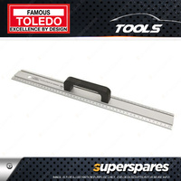 Toledo Single Sided Aluminium Cutting Metric Rule - 600mm Length Ruller