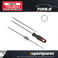 Toledo 4.0mm Round Chain Saw File With Handle & Individual Carded Pack