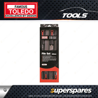 Toledo 4 Pc of 300mm File Set Second Cut Set - round half round flat & square