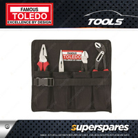 Toledo 4pc of Workshop Plier Set - Supplied In Reusable Tool Roll