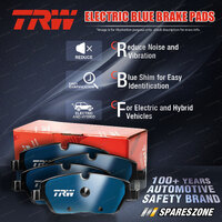 4x Rear TRW Electric Blue Disc Brake Pads for Honda Civic ES ET FD FA 1.3L IMA