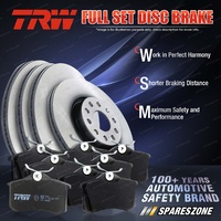 Full Set TRW Disc Rotors Brake Pads for Alfa Romeo 166 936 A1100 A1101 3.0L