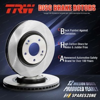 2x Rear TRW Disc Brake Rotors for Audi 100 434 444 446 80 90 Cabriolet 8G7