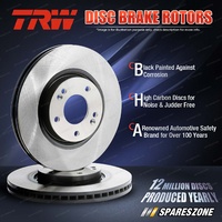 2x Rear TRW Disc Brake Rotors for Citroen C3 C4 DS3 With Wheel Bearing ABS Ring