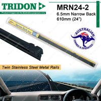 Pair Tridon Metal Rail Wiper Refills for Ford Festiva Fiesta Focus KA TLaser