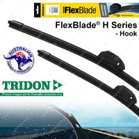 Pair Tridon FlexBlade Frameless Wiper Blades for Nissan Micra K13 2010-2012