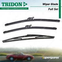 Tridon Front Rear FlexBlade Windscreen Wiper Blades for Mazda CX-5 KF 2.2L 2.5L