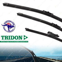 Tridon Front Rear FlexBlade Windscreen Wiper Blades for Volkswagen Touareg 03-12