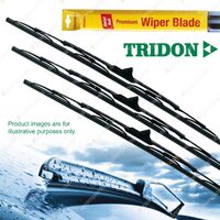 Tridon Front + Rear Complete Wiper Blade Set for Hyundai i20 GB 01/2016-On