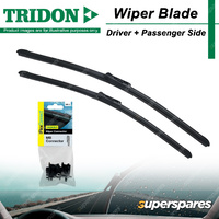 Tridon Wiper Blade & Connector Set for Mercedes A-Class W176 CLA 177 GLA-Class