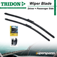 Tridon Wiper Blade & Connector Set for Nissan Cube Z10 11 Pathfinder R50 Silvia