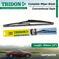 Tridon Rear Conventional Plastic Wiper Blade 12" for Hyundai i20 GB PB 2010-On