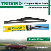 Tridon Rear Conventional Plastic Wiper Blade 11" for Hyundai KONA OS 17-On