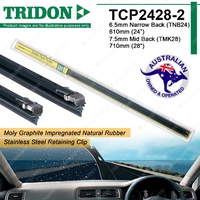 Combo Pair Tridon Plastic Back Wiper Refills for Holden Barina Captiva Cruze