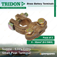 Tridon Brass Battery Terminals Saddle Small Post Terminal (ST) 8-35mm2 Pack of 2
