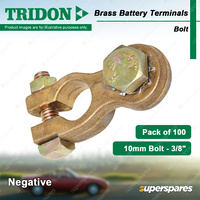 Tridon Brass Battery Terminals Negative 10mm Bolt (3/8") Box of 100