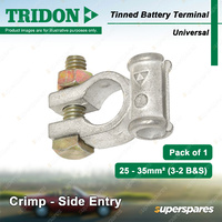 Tridon Tinned Battery Terminal Crimp-Side Entry Universal(U) 25-35mm2 Pack of 1
