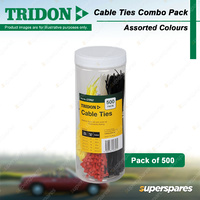 Tridon Cable Ties Combo Pack - Assorted Colours 100mm/150mm Length Pack of 500