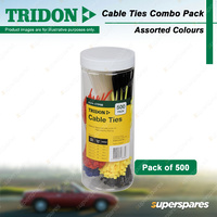 Tridon Cable Ties Combo Pack - Assorted Colours 100mm/200mm Length Pack of 500