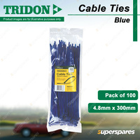 Tridon Blue Nylon Cable Ties 4.8mm x 300mm Pack of 100 High Quality