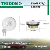 Tridon Vented Locking Fuel Cap for Ford Consul Cortina Mk I II Transit