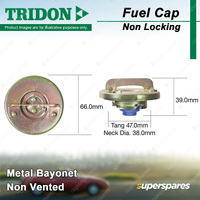 Tridon Non Locking Fuel Cap for Holden Calibra YE YE95 Gemini TC TD TE TF TG TX