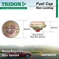 Tridon Non Locking Fuel Cap for Holden Astra TR 1.6L 1.8L 2.0L 1996-1998