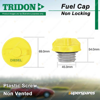 Tridon Non Locking Fuel Cap for Holden Rodeo KB TF 88 93 97 99 Suburban K8 2500