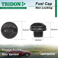 Tridon Non Locking Fuel Cap for Ford Fairlane Falcon BA BF FG Fiesta WP WQ